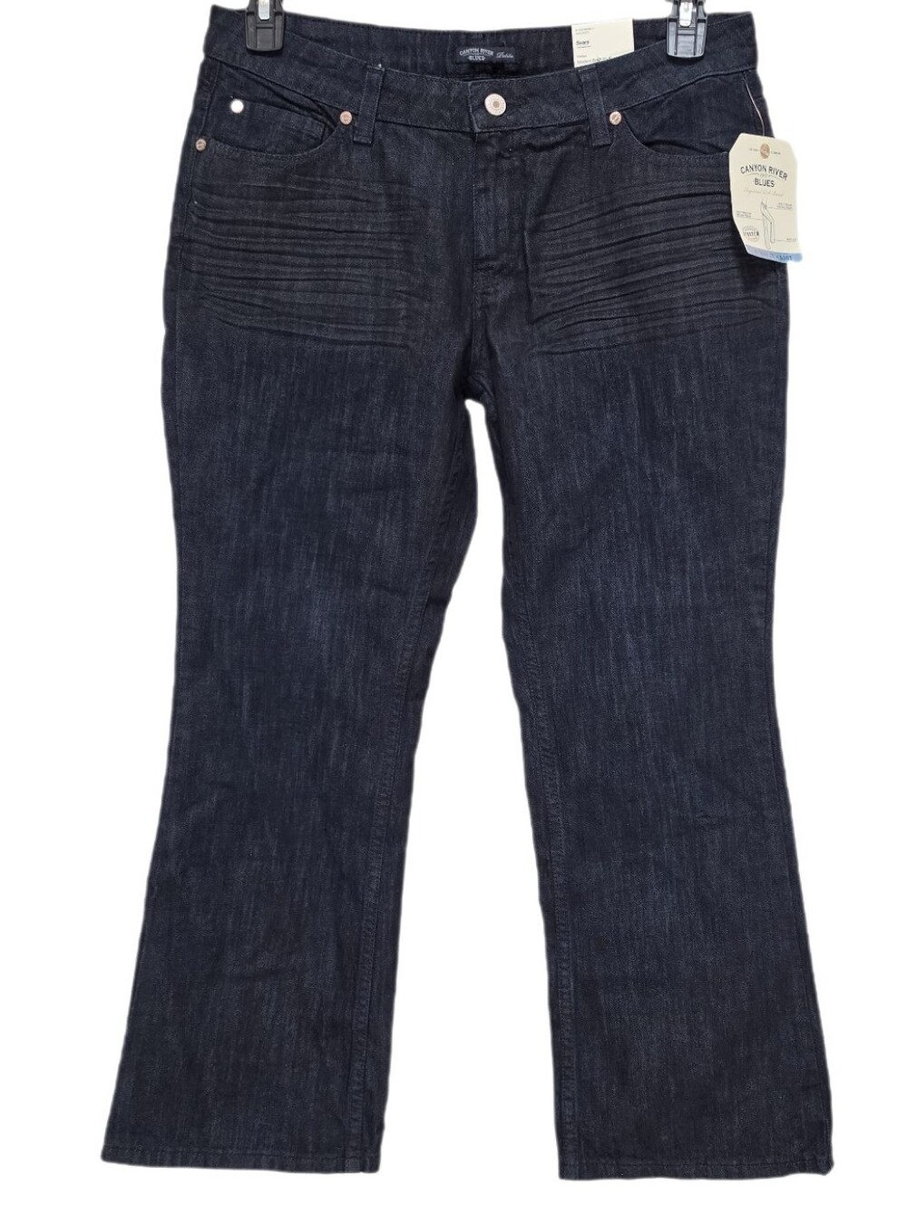 Canyon River Blues Petite Mid-Rise Bootcut Jeans Ankle Length Stretch 12P Short